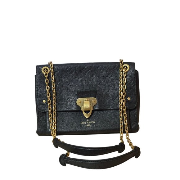 LOUIS VUITTON Vavin PM Black Monogram Empreinte Leather Chain Bag Shoulder EUC - Picture 2 of 16